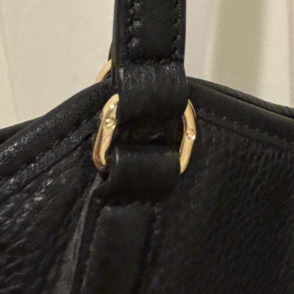 Tory Burch - Black Leather Bag/Tote with Gold Emblem & Details - NEW - Picture 5 of 12